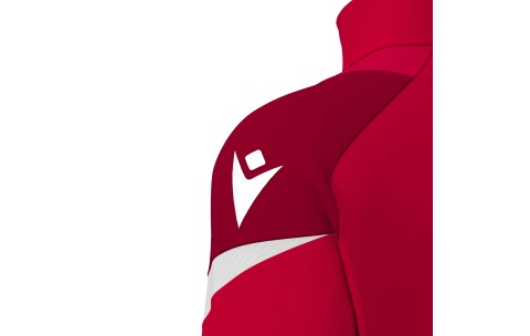 FH - HOLLOW 1/4 ZIP TOP RED/WHT