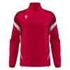 FH - HOLLOW 1/4 ZIP TOP RED/WHT