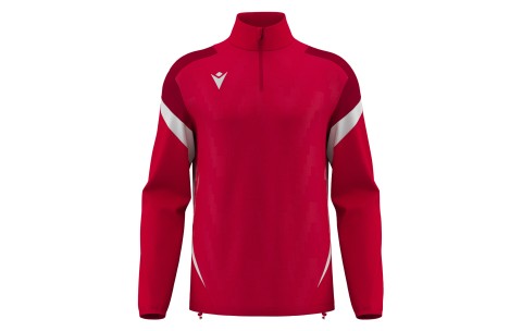 FH - HOLLOW 1/4 ZIP TOP RED/WHT