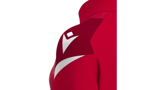 FH - LEONA 1/4 ZIP WMN TOP RED/WHT